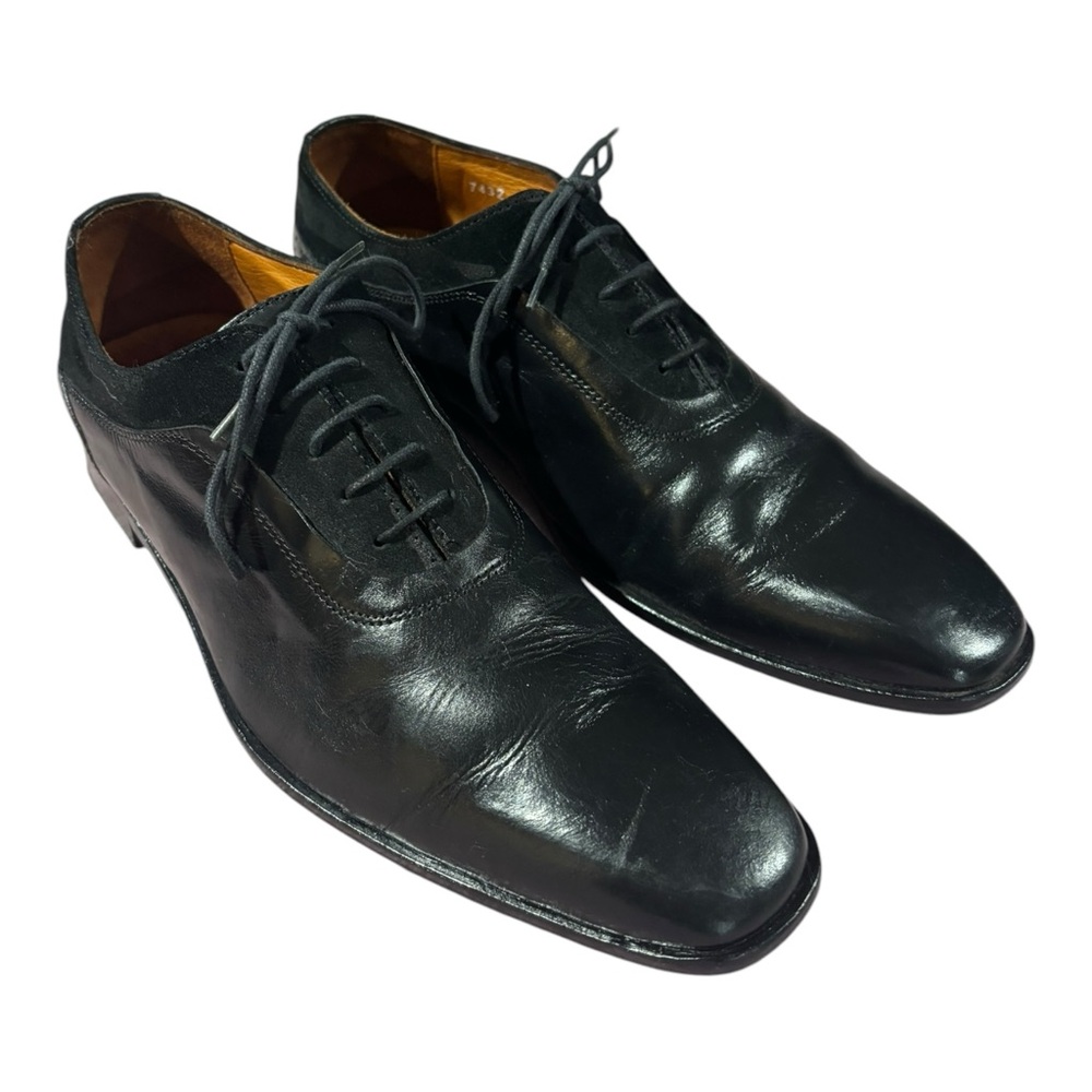 Massimo Matteo Men’s leather Shoes Made In Italy Size 8.5 M Lace Up